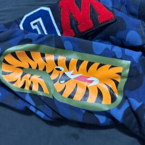 BAPE Full Zipup Camo Shark Blue